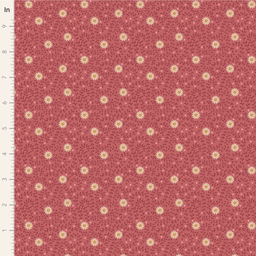 Tilda Patchwork Stoff Baumwolle - Sanctuary - Daisydream Rhubarb